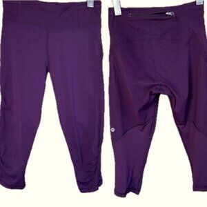Lululemon *  Pace Perfect Crop Women's Pants leggins Tights Size 4 EUC
